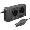 Multifunctional Car Inverter, 12v To 220v Power Converter with Universal Plug and Socket