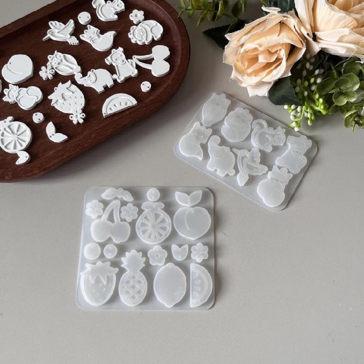 Animal/Fruit Earring Pendant Mold Silicone Crafting Template For DIY Jewelry Charm Creative Gift For Art Lovers