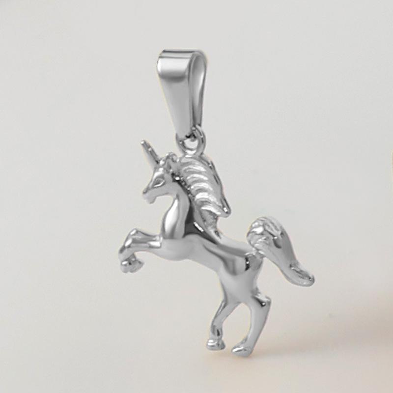 

Stainless Steel Unicorn Tiger Horse Pendant For Diy Personalized Animal Necklace Bracelet Charms Jewelry Making Accessories A11