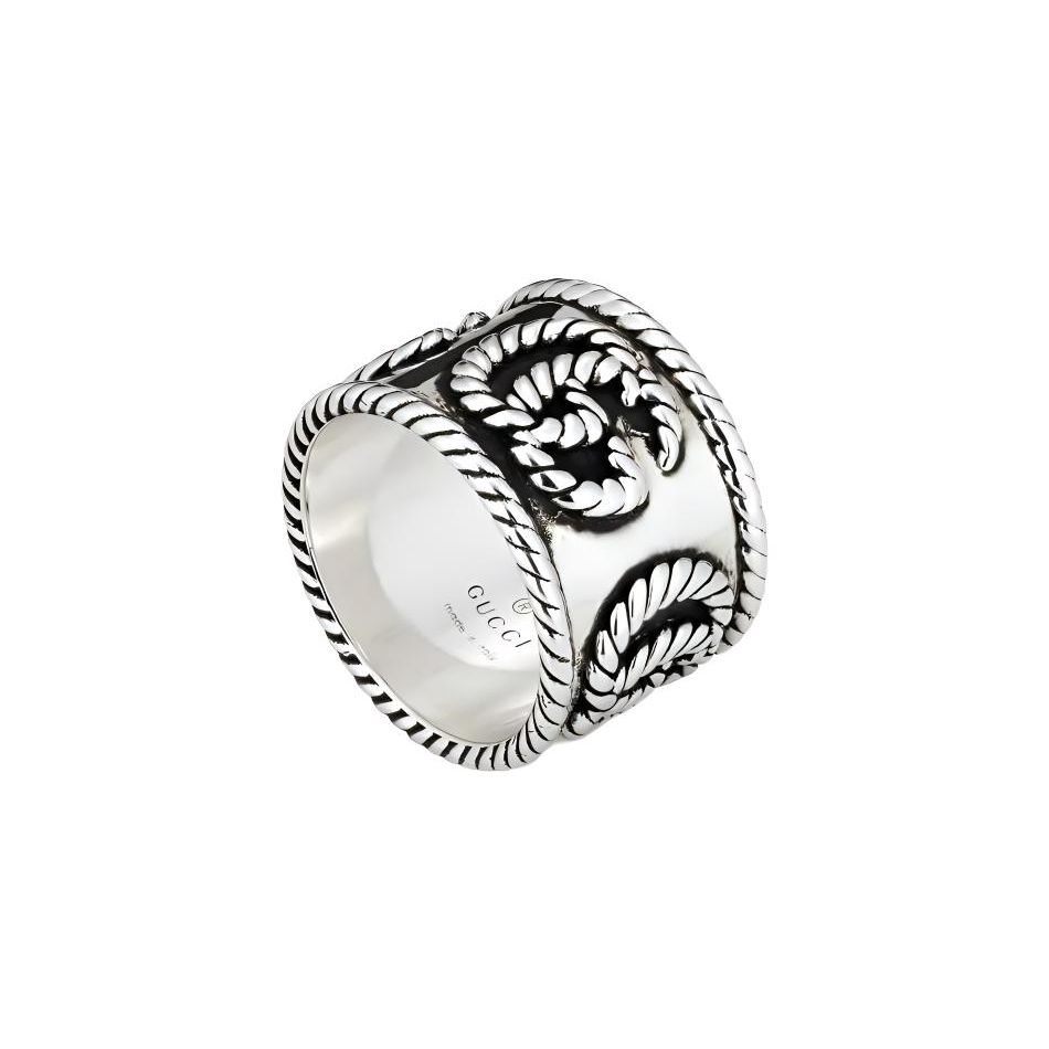 Gucci Double G Classic Double G Silver Ring Unisex Rings 627753-J8400-0701