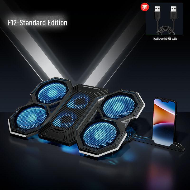 

RGB Ігровий стенд для ноутбука з повітряним охолодженням F12 з 6 вентиляторами для дисплея 15,6
