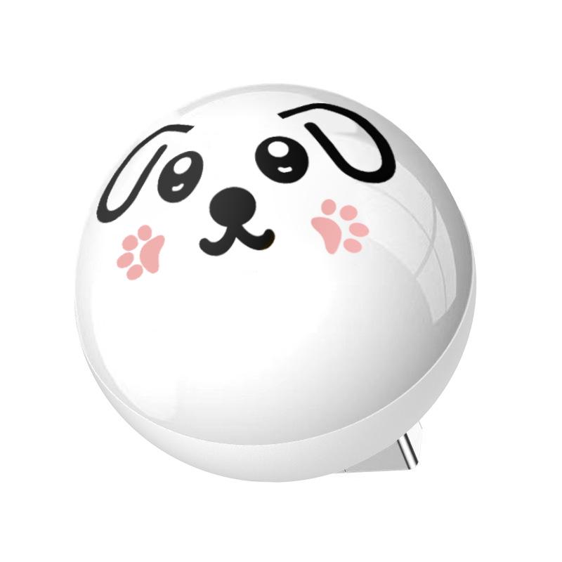 Panda Voice-Controlled Cartoon Night Light - Portable, Intelligent, and Creative Round Design.