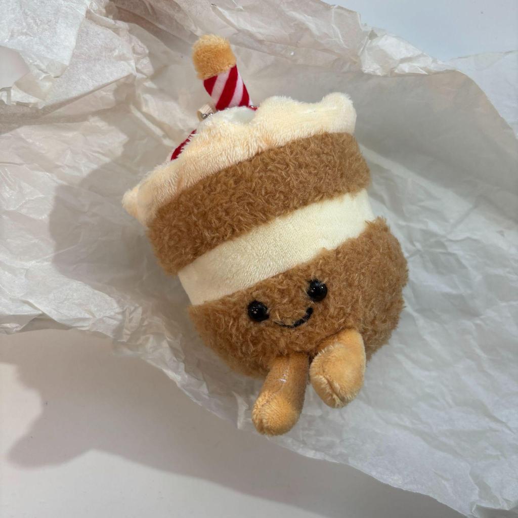 Roztomilý Kreslený Hamburger a Hranolky Plyšový Batoh Přívěsek na Klíče Panenka