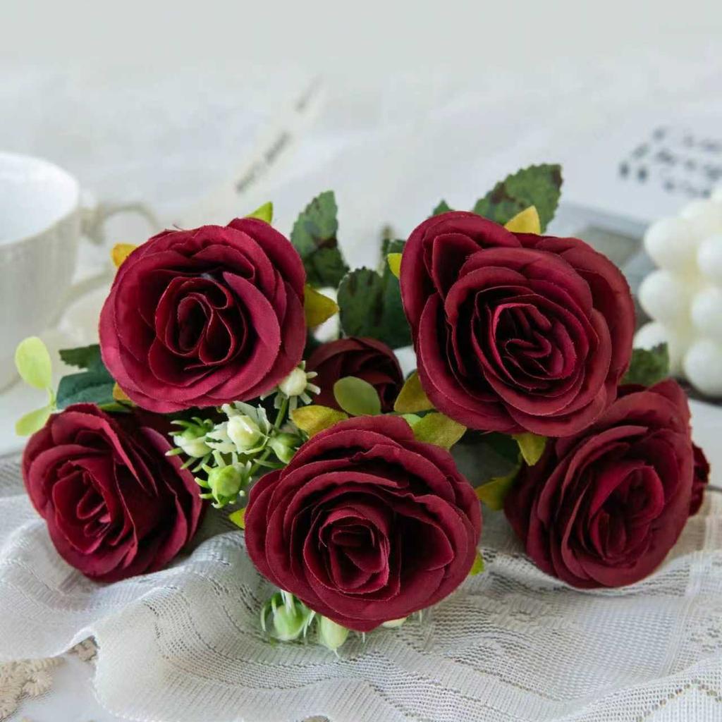 Artificial Flower Wedding Party Home Bedroom Table Decoration Bridal Bouquet Outdoor Courtyard Silk Peony Hydrangeas Arrangement