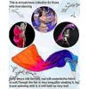 2025 Left + Right Women Belly Dance Fan Veil Long Silk Fan(style 1)