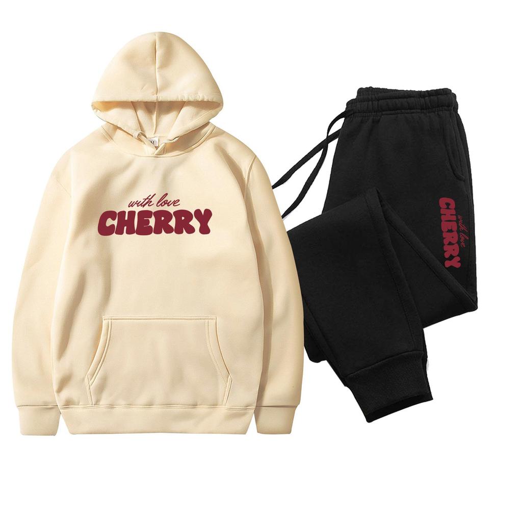 Trendy Men's & Women's Casual Printed Hoodie & Sweatpants Set