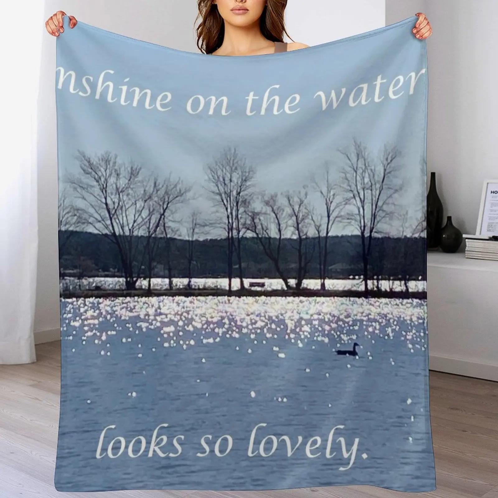 

New Diamonds on the Water Throw Blanket Warm Flannel Blanket for Couch Chair Bedroom 102x76cm(40x30in)