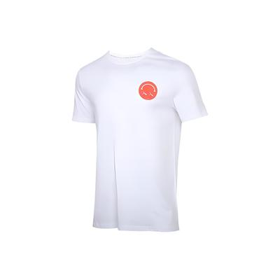Sports Fitness Round Neck Short Sleeve T-Shirt Men Tops White 598627-02