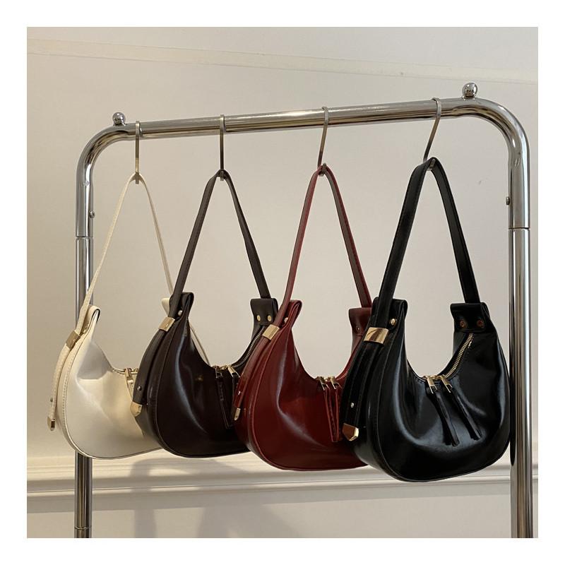 Borsa a Spalla alla Moda a Forma di Raviolo d'Acqua in Pu con Dettagli a Cucitura per Street Style
