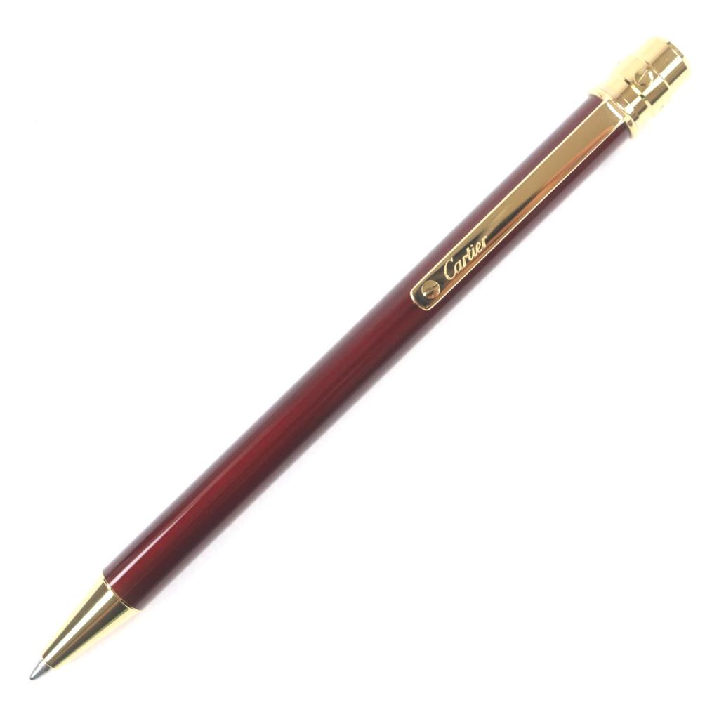 Excellent Cartier Ballpoint pen Santos de Cartier Bordeaux gold mens Used