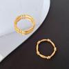18k Gold Minimalist Korean Titanium Steel Heart Rings - Vintage Luxury Style for Couples