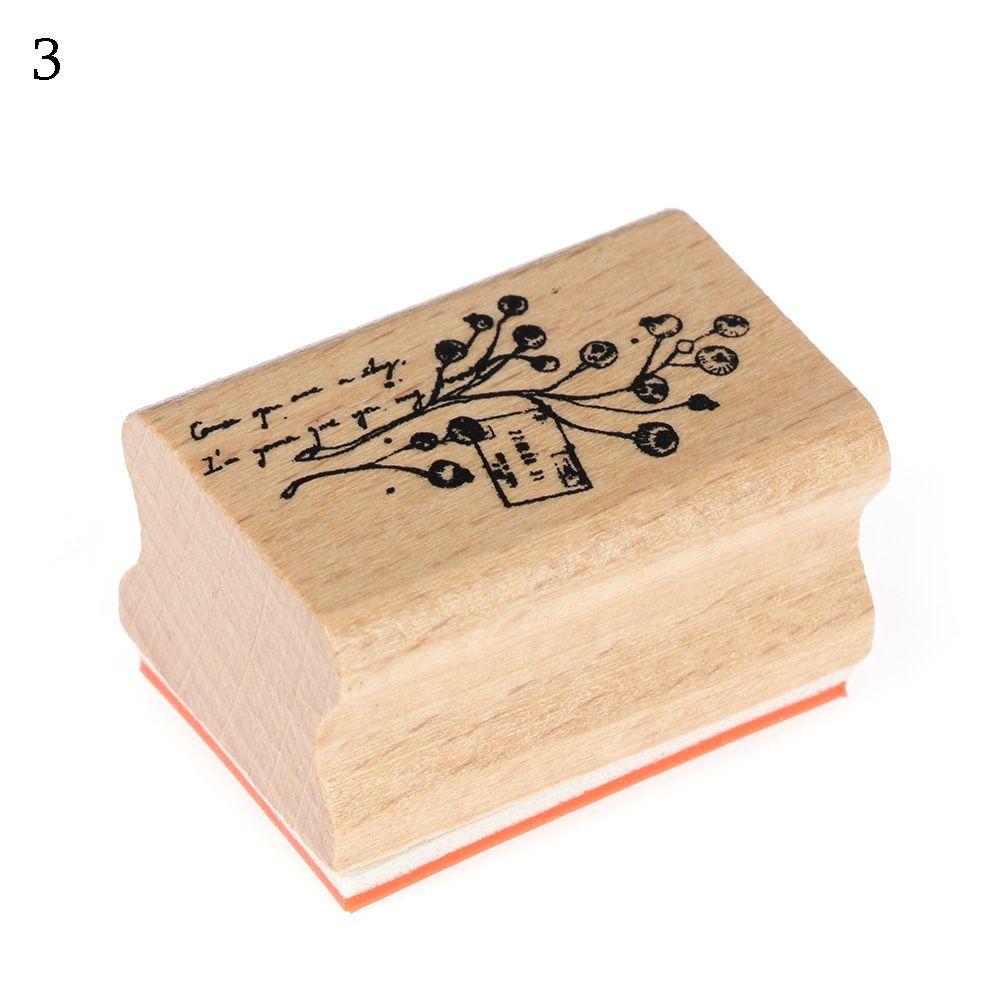 New Crafts Craft Wooden Rubber Stamps DIY Vintage Craft Scrapbooking