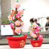 Peach Blossom Tree Pot Realistic Peach Fruit Tree Simulation Plush Orange Tree Potted Orange Tree