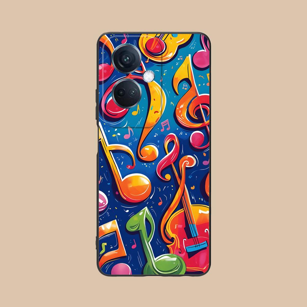 Musical Note Staff Mobile Phone Case for OPPO Find X9 X8 X7 X6 X5 X3 X2 Plus S Pro Ultra Lite Colorful Printing Cover Smartphone