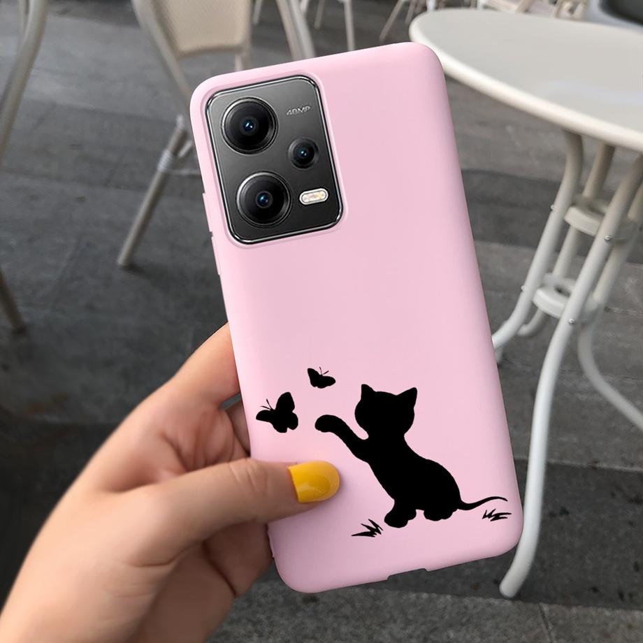 Cartoon Cases For Xiaomi Poco X5 Pro 5G Case PocoX5 5G Cover Soft TPU Matte Shockproof Capas Dragon Cute Cat Astronaur Pattern