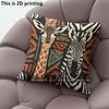 Boho African Wildlife Print Pillow Covers Pattern Cushion Cover Suitable for Sofa Bedroom Car Pillow Cover