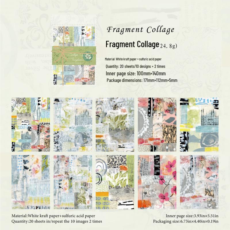 Mò Mò Retro Art Series: Colorful Double Pack DIY Journal Material Book