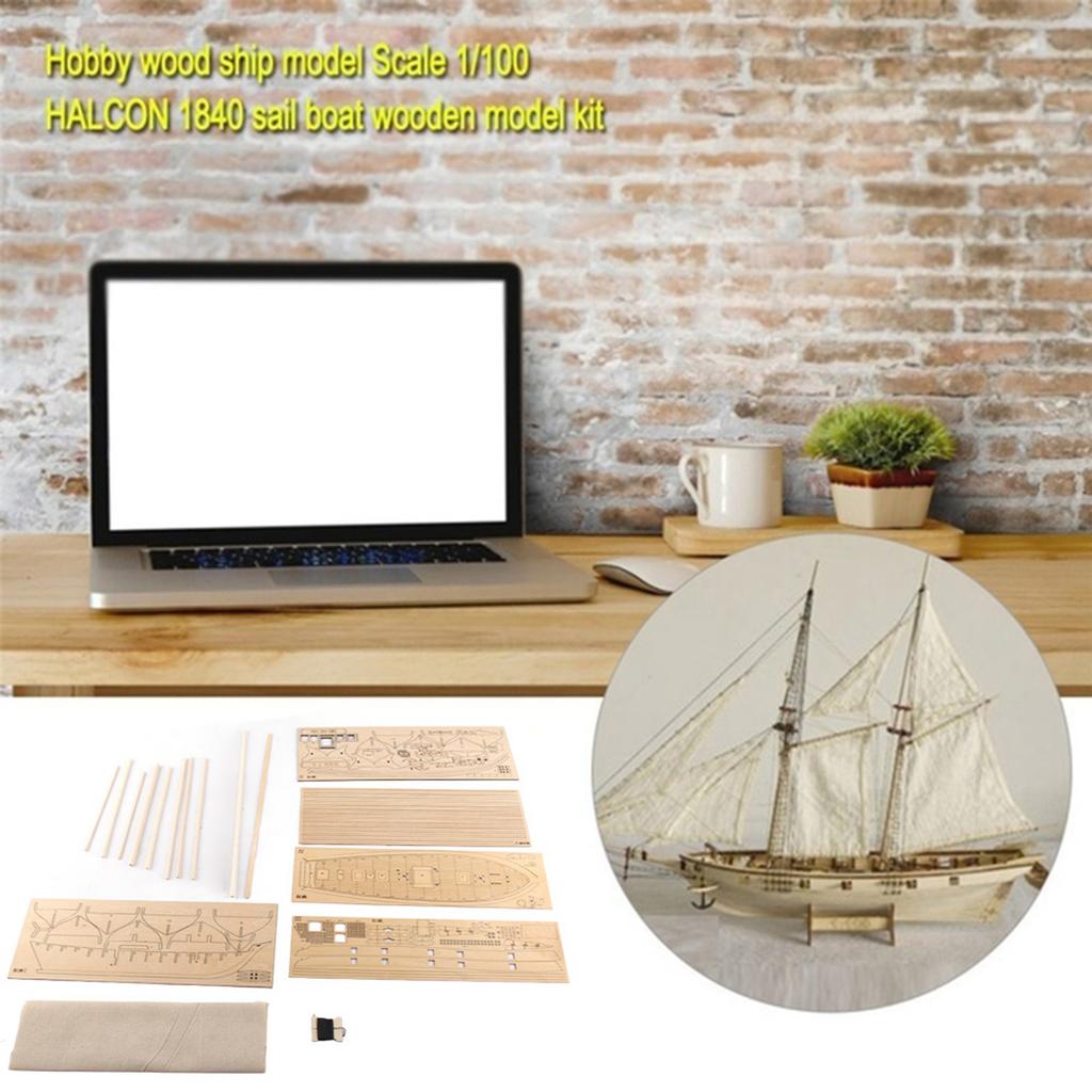Kit de Bateau à Voile en Bois Bateau Décoration de Modèle DIY Maison Cadeaux Bateau Jouet pour Enfants