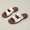 CRLAYDK Flat Sandals for Women Walking Summer Ladies Adjustable Buckle Strap Casual Outdoor Slippers Dressy Slides Footwear