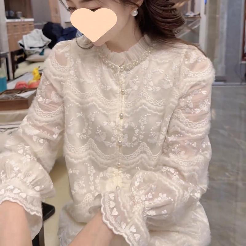 2025 Velvet Crochet Elegance: Chinese Style Embroidered Hollow Knit Top