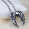 Mens Stainless Steel St Saint Michael Angel Wings Pendant Necklace Men Gift