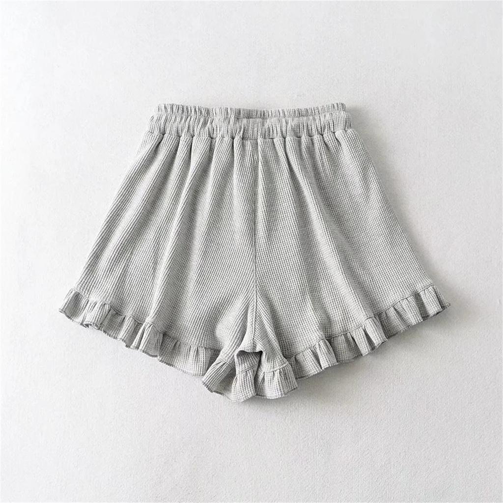 Women's Casual Lace Shorts Elastic Waist Sports Pants