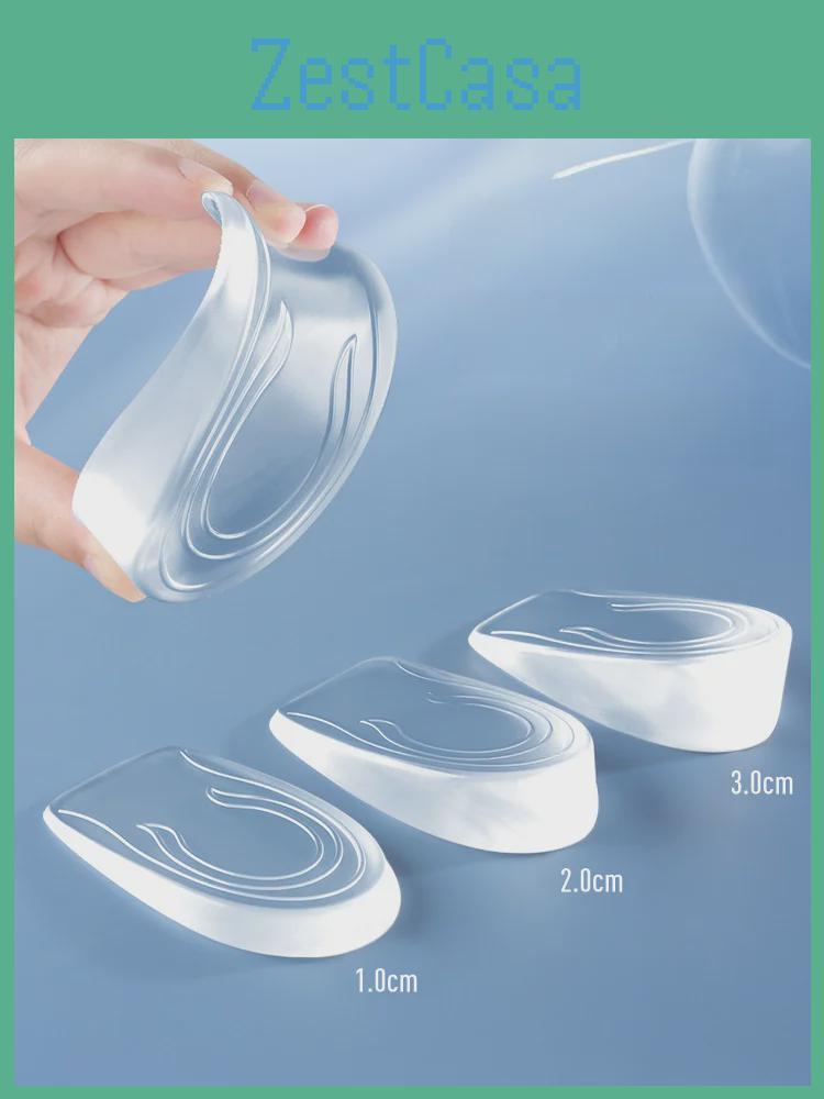 Insoles Heightboosting For Transparent Silicone Women And Men Nontiring Heel Pads For Spring And Autumn
