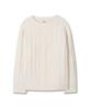 Michikoleondeonkosino Fisherman Cable Wool Knit Cream