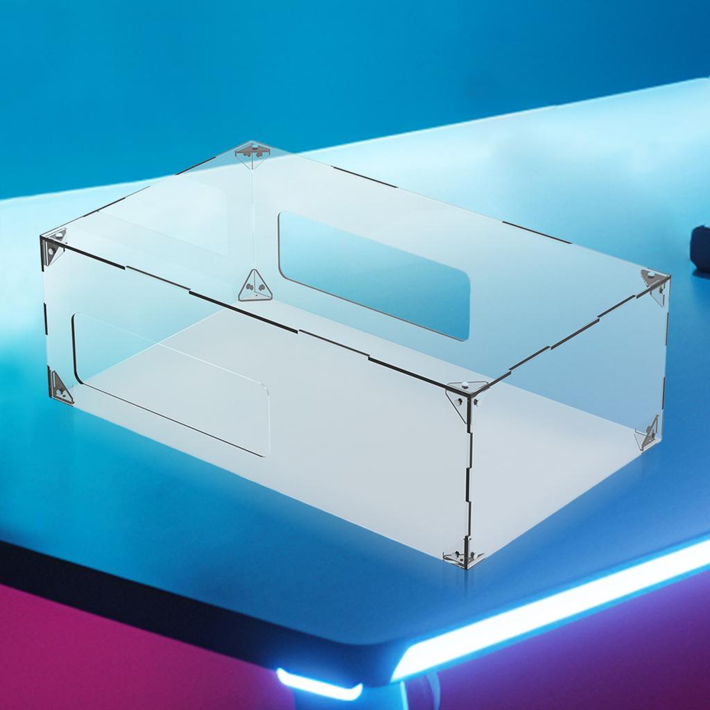 Transparente Acryl-Horizontal-Spielkonsolen-Staubschutzhülle, seitlich zu öffnen, staubdichter Schutz für PlayStation 5 Pro/Slim Disc Digital
