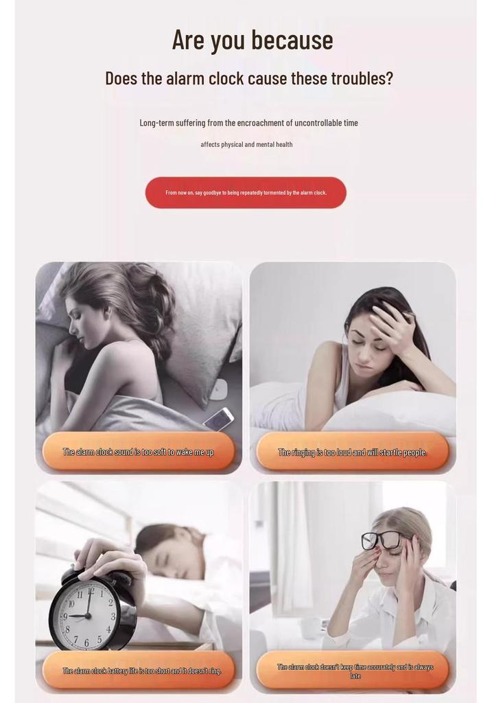 Smart Voice Luminous Alarm Clock - Creative Student Bedroom Bedside, Three Alarms, Hot Selling
