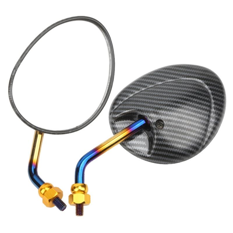 

2pc Motorcycle Glass 8mm/10mm Universial Motorbike Rearview Side Glass Handlebar Mounted Rear View Glass Replacement 8mm