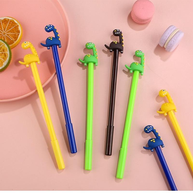 10Pcs Cartoon Spotted Dinosaur Pen 0.5mm Quick Drying Hand Free Suitable for Office Work, Daily Writing, Diaries, and Student Classroom Prizes Back To