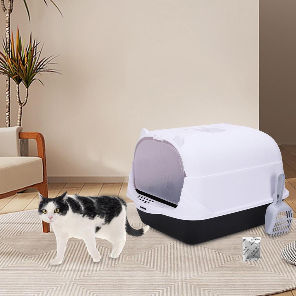 Fully Enclosed Cat Toilet Cat with Hood for All Types of Cat Litter