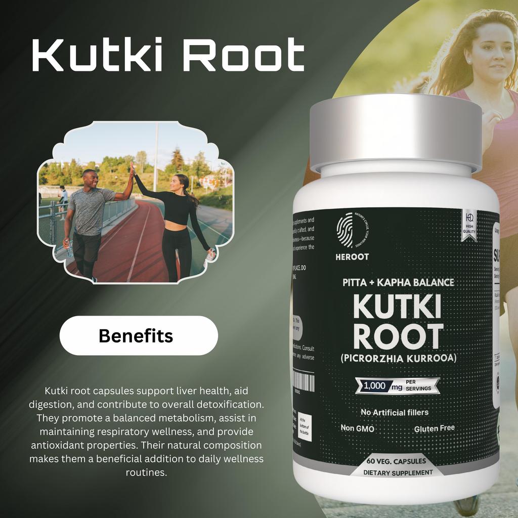 Kutki Root 1000 mg lever-nyrepleie og beskytter lever og nyre 60 caps