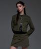 Fancy Club [Nf] Biker Pintuck Mini Skirt (Khaki)_F24Qd865