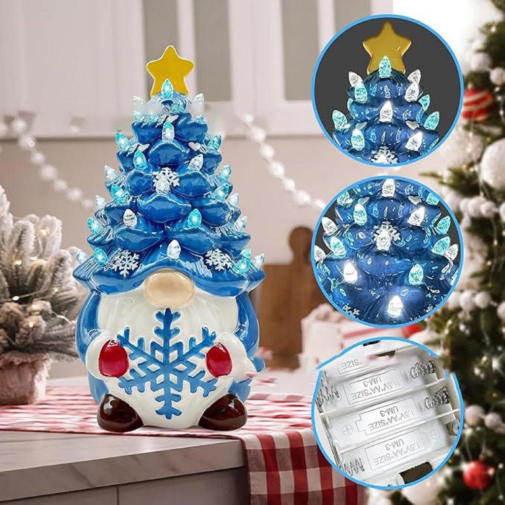 Decorations Glowing Christmas Gnomes Resin Colored Lights Christmas