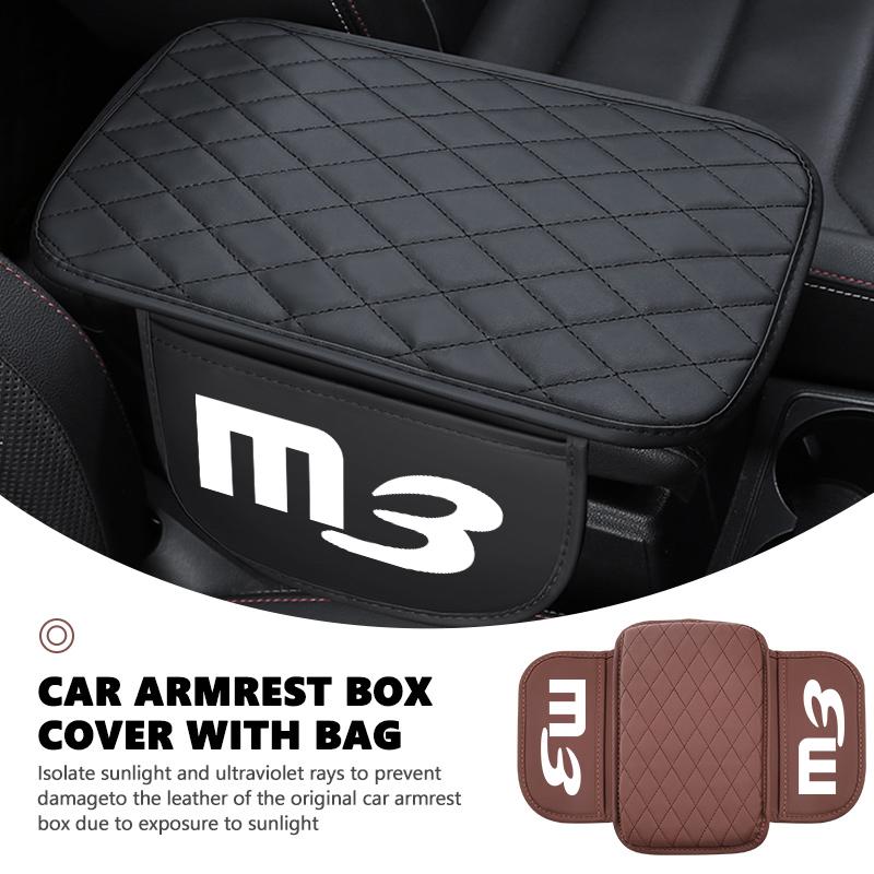 For Mazda Car Center Console Protector Cover Leather Armrest Box Cushion Pad CX5 MX5 CX7 Axela MS CX30 CX90 CX60 CX50 2 3 6 5