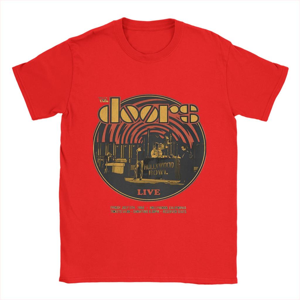 Summer Vintage The Doors T-Shirt Music Leisure T-Shirts Men Cotton Comfortable Oversize Top Tees Short Sleeve Vintage Tshirt