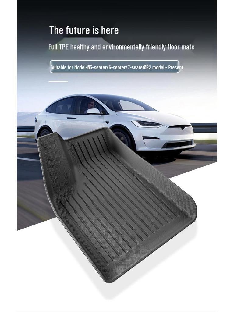 2022 Tesla Model X TPE Car Mats: Full Environmental Protection for Trunk and Backrest