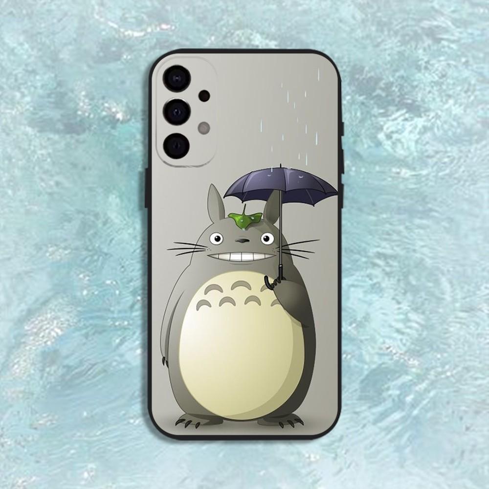 Anime T-Totoro-ES Cute Phone Case For Samsung S25,S24,S21,S22,S23,S30,Ultra,S20,Plus,Fe,Lite,Note,10,9,5G Black Cover