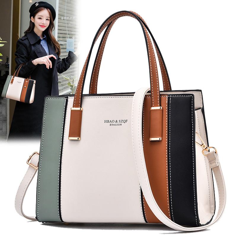 Korean Elegant High Quality Fashion Handbag Two Color Women One Shoulder Crossbody Bag Office & Work Shopping Messenger Tote Bag