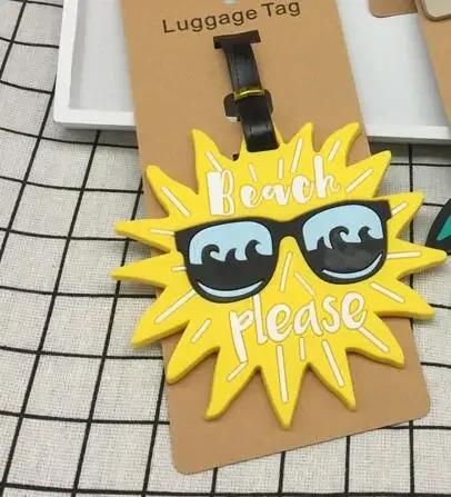 Silica Gel Cartoon Fruit Luggage Tags Suitcase ID Address Label Holder Baggage Boarding Tags Women Men Travel Accessories
