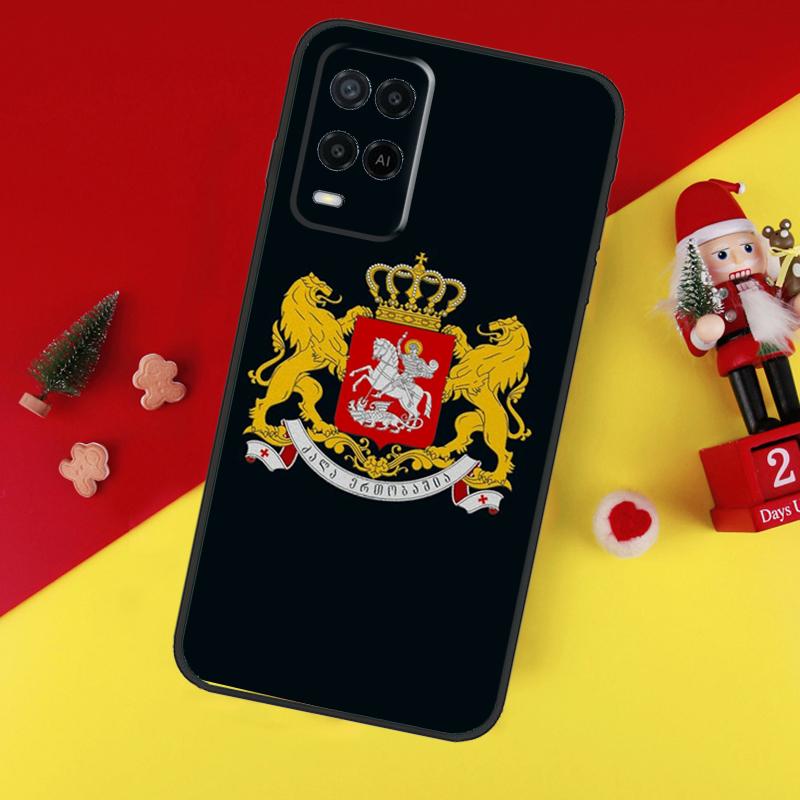 Georgia Flag For OPPO A96 A76 A16 A52 A72 A92 A98 A78 A58 A5 A9 A15 A17 A77 A53S A57S A94 A74 A54 Case