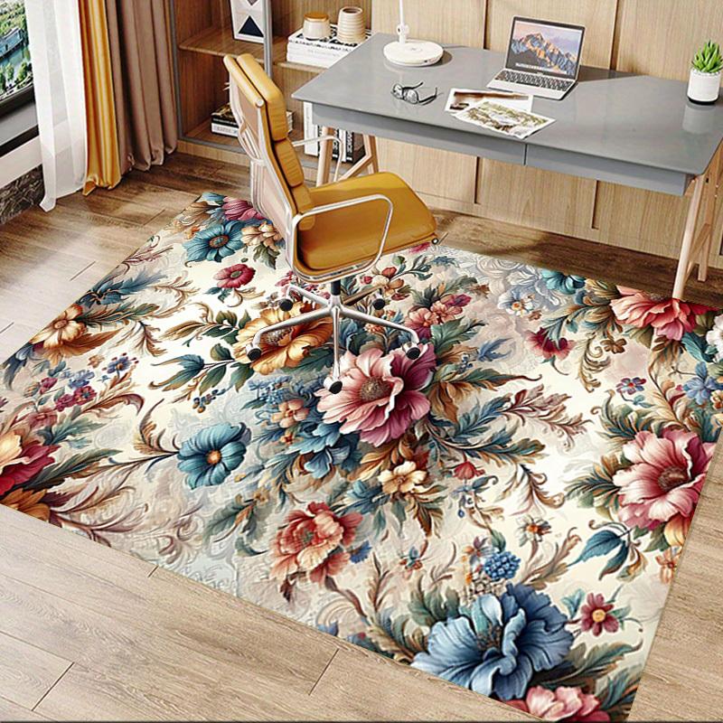 1PC Floral Pattern Extra Large Non Slip Floor carpet, Office, family, bedroom Large Area Rug Indoor Rugs, Vibrant Colors