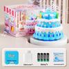 Children's Multi-Hole Electric Bubble Cake Machine with Lights & Music - Automatic Pretend Play Birthday Toy