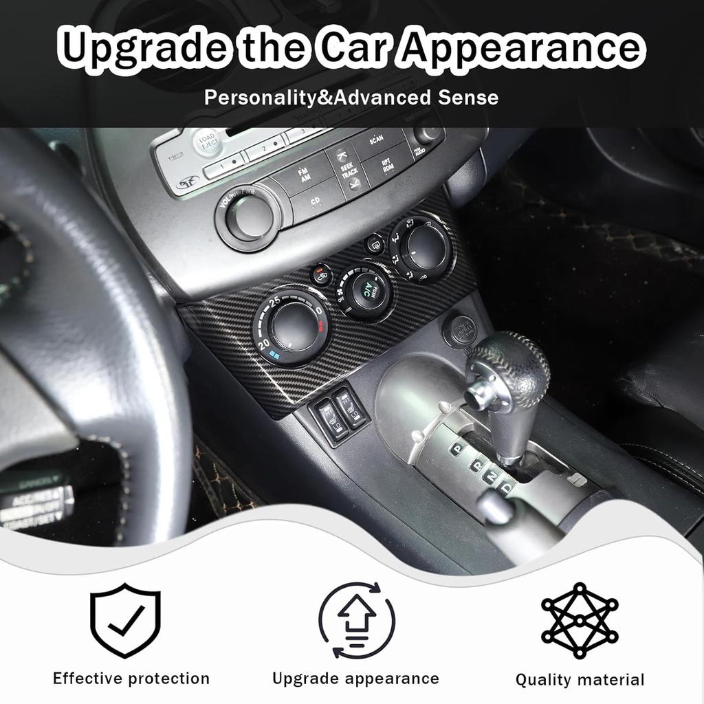 Center Console Air Conditioning Adjustment Panel Cover for Mitsubishi Eclipse 2006-2011, Car A/C Switch Button Frame Trim Accessories ABS Material