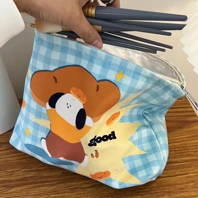 Çizgi Film Kanvas Çanta Anime Kozmetik Çantası Seyahat Portföy Çantası Makyaj Çantası Taşınabilir Düzenleyici El Çantası