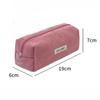 Cute Corduroy Makeup Bags Pencil Case Solid Color Pen Bag Pouch Gift for Girls School Office Stationery Organizer Supplies