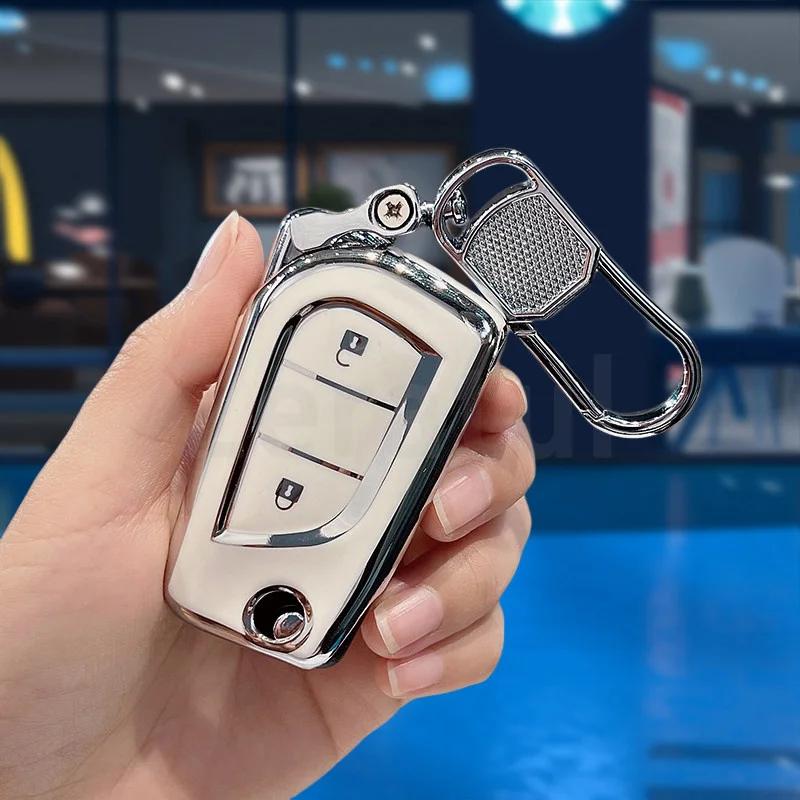 Fashion Tpu Car Key Case Full Cover Shell Fob For Toyota Corolla Altis Auris Aygo Yaris Camry Rav4 Verso Tc Im Shell Accessories