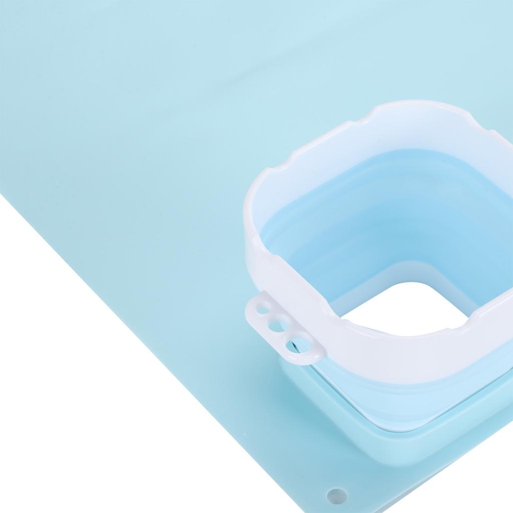 Silicone Painting Mat with Water Cup Washable Protruding Scale Line Silicone Art Mat for Children DIY Clay